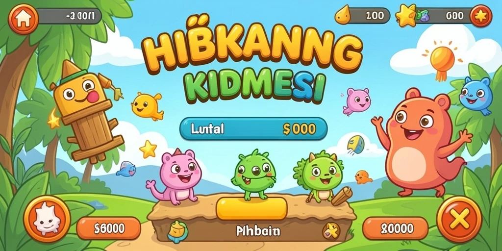 Screenshot pertama menampilkan antarmuka utama yang menarik.